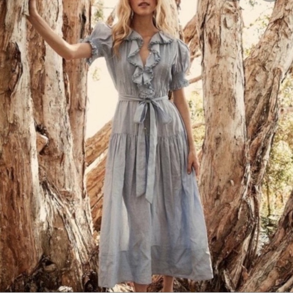 Doen Poet Dress in French Blue Small